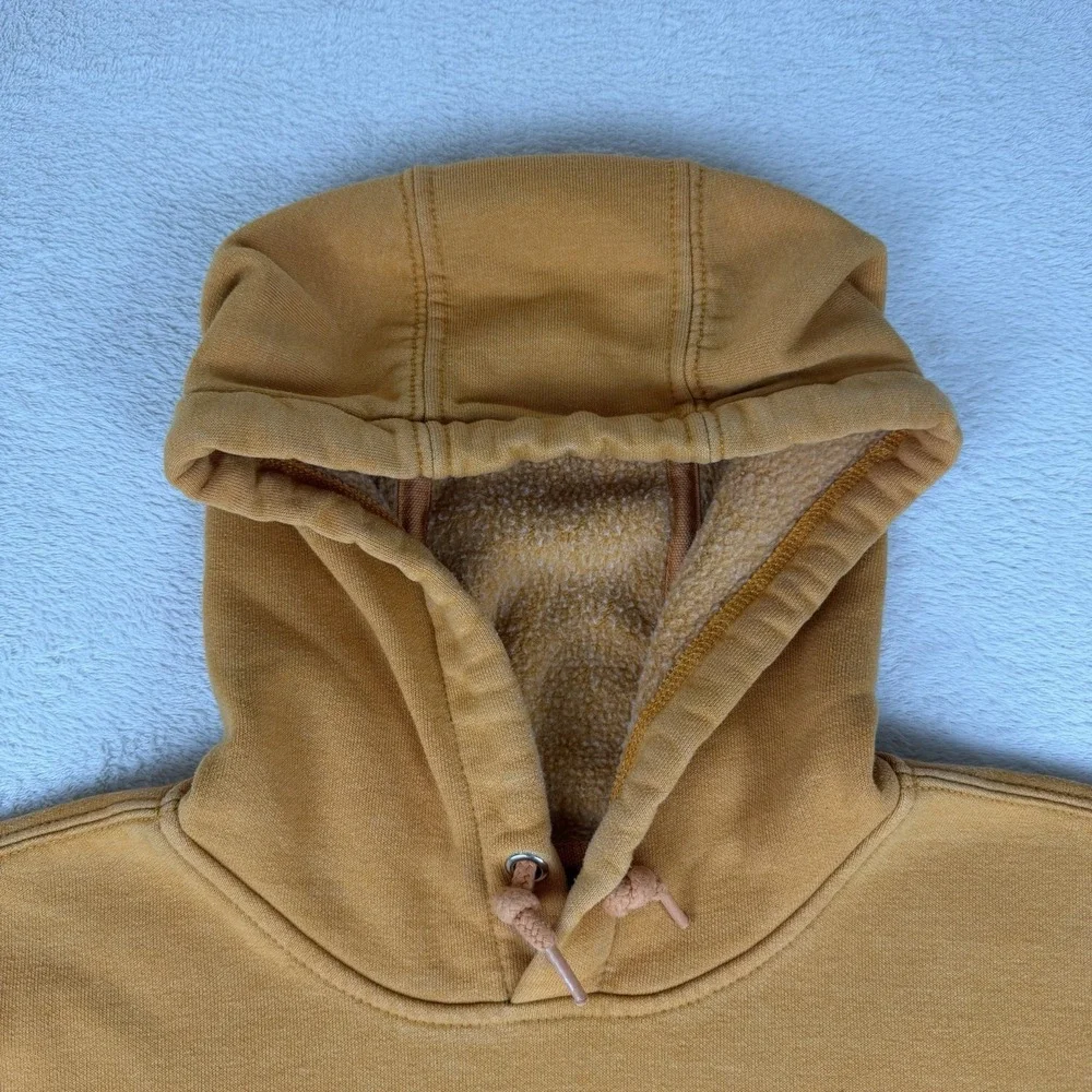 Carhartt Loose Fit Graphic Hoodie Sweatshirt Pullover K288 Q27 Orange Men Medium